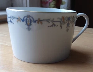 Haviland Limoges Marthe Ritz Paris Flat Teacup Blue Gold Porcelain NO SAUCER - Picture 1 of 6