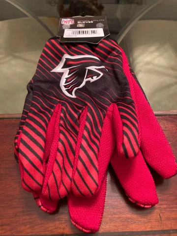 Atlanta Falcons Sublimated Sports Utility Gloves - Multicolored w/Red Palm Cover