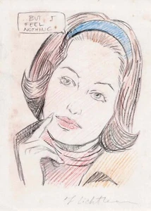 Roy Lichtenstein Original Farbstiftzeichnung - Bild 1 von 2