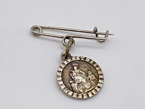 Antique Love Medal Brooch Holly Mother and Ricardo Name on Reverse 1.21g - Picture 1 of 14