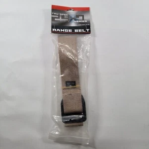 TRU-SPEC Desert Tan Medium 24-7 Series Nylon Webbing Range Belt Metal Buckle New - Picture 1 of 6