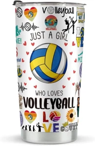 Volleyball Lover Gifts for Girls Women Volleyball Gifts Tumbler Birthday Christm - Picture 1 of 12