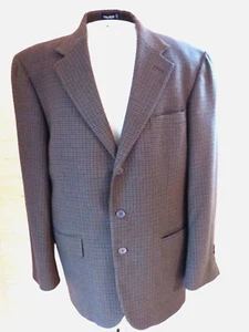 Nautica Mens Wool Tweed Blazer Jacket sz 43 R Brown Green Blue EUC - Picture 1 of 10