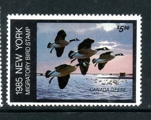 US New York 1985 Duck Hunting Stamp #1 mint at face - Picture 1 of 1