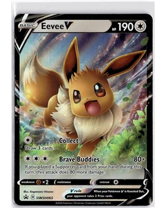Pokemon Card TCG - Eevee V SWSH065 Black Star Promo Sword & Shield Promo NM - Picture 1 of 2