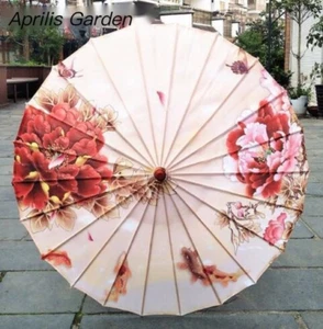 Women Chinese Umbrella Silk Dance  Decorative Bamboo  Oil Paper Umbrella Parasol - Picture 1 of 39