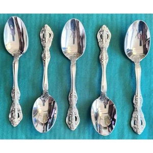 Oneida Michelangelo 18/10 Stainless Steel Oval Soup Spoons-Set of 5-Excellent!  - Picture 1 of 5