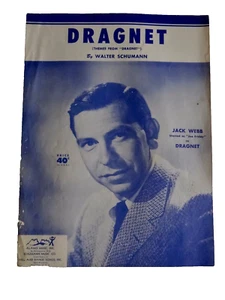 TEMA DE PARTITURAS DE JACK WEBB DRAGNET WALTER SCHUMANN ALAMO MUSIC neocurio - Imagen 1 de 4