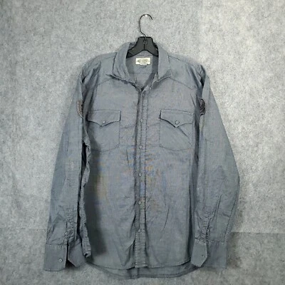 American Rag Slim Fit Shirt Mens Casual XL Button Up Pockets Front Gray Patch 13 - Image 1 of 4