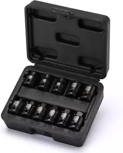 11PCS 3/8" Drive Pipe Plug Socket Set, SAE, CR-MO, Tapered Male Square Drive- 3/ - Picture 1 of 12