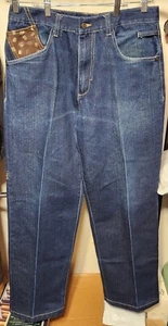 Y2k Raw Blue Baggy Jeans Grunge Wide Leg Streetwear 34x34 Southpole Jnco Style - Picture 1 of 6