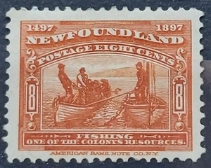 Newfoundland 1897 400th Aniv of Disc of Newf'd 8c Orange Mint sg 72 - Picture 1 of 2