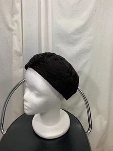 UNISEX WARM LUXURY NAMIBIA DARK BROWN KARAKUL 24 INCHES FUR HAT FREE SHIPPING - Picture 1 of 10