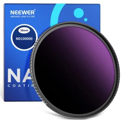 NEEWER 72mm ND100000 (16.5 Stop) Limited Neutral Density ND Filter, Ultra Dark M - Image 1 of 4