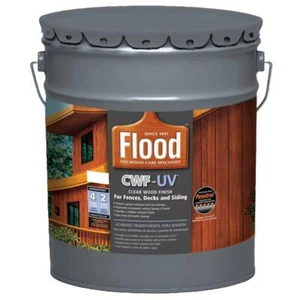 Flood Clear UV Based Exterior Wood Finish for Fences Decks Siding Stain 5 Gallon - Picture 1 of 2