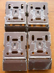 (2 PAIR) Graber Bali Low Profile Horizontal Box Mounting Brackets w/ Screws - Picture 1 of 4