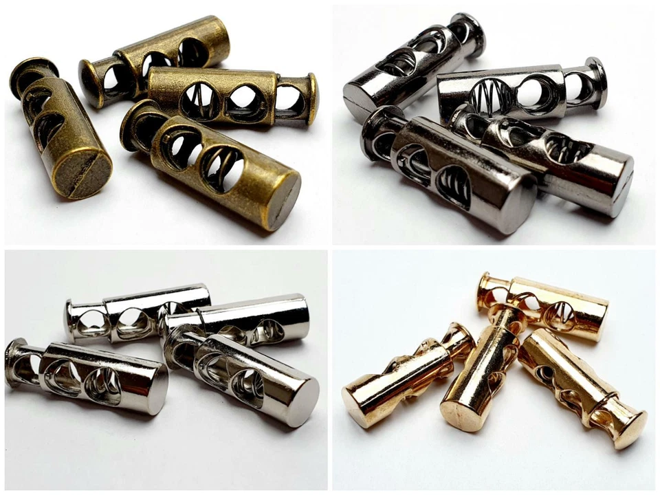 K&M Kordelstopper 2 Loch Metall Kordel 4mm Kordelstopper Schnuersenkel Hohe Qualität