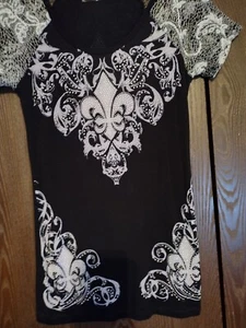 Top Voice Of California negro y gris/plateado con bling - Imagen 1 de 11