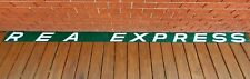 Vtg 60s Porcelain REA Railway Express Agency Railroad RR 52" And 72" 2Piece Sign