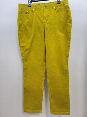 Brooks Brothers Womens Mustard Yellow Corduroy Pants Sz 16 Straight Leg 4022 - Image 1 of 4