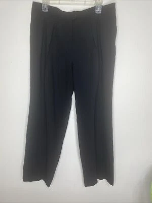 Pantalones Oscar De La Renta Lana Crepé Negros Talla 12 Forrados Hecho en Italia Pantalones Foto 1 de 4