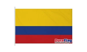 COLOMBIA 5X3 HIGH QUALITY FLAG (150cm X 90cm) DURAFLAG with CLIPS / HOOKS - Foto 1 di 6
