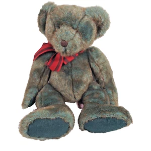 Oso de Peluche RUSS 10" Verde Marrón ABEJO Sentado Verde Dorado Color Piel Rojo Arco - Imagen 1 de 9