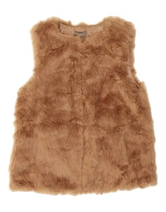 OASIS Womens Faux Fur Gilet UK 14 Medium Brown Acrylic GF09 - Picture 1 of 3