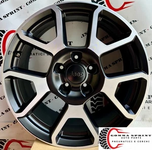 4 CERCHI IN LEGA ORIGINALI RAGGIO 17 JEEP RENEGADE NERO OPACO DIAMANTATO - Foto 1 di 9