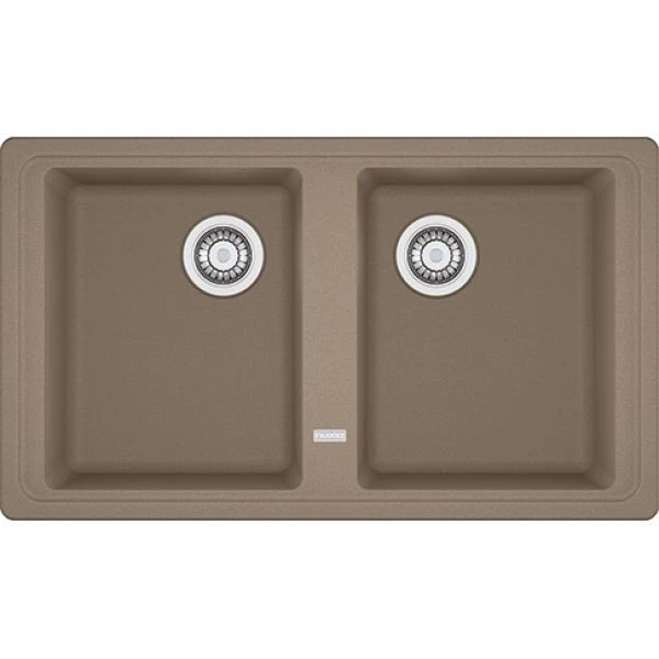 Franke BFG 620, 2x 860x500mm, 2 x Siebkorb als Drehknopfventil, mit rundem Ueber - Bild 1 von 2