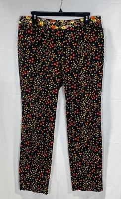 Pantalones rectos florales negros Dolce & Gabbana para mujer talla 32 Foto 1 de 4