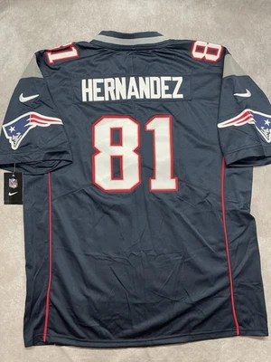 Mens 2XL 52 NFL New England Patriots Aaron Hernandez 81 NIKE Football Jersey NWT - Image 1 of 4