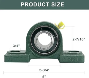 2 Pack UCP201-8  1/2" Mounted Pillow Block Bearing - Picture 1 of 10