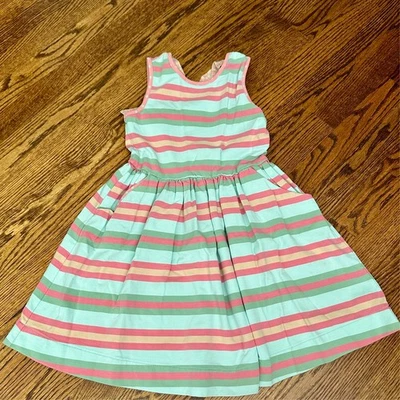 Vestido Matilda Jane Niñas, Rayas, Talla 8, Feliz y Gratis, Fácil Vida Lazo Rosa Foto 1 de 4