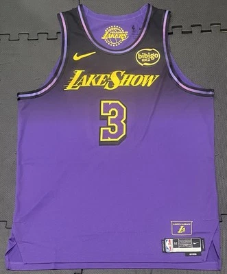 Authentic Anthony Davis “Lake Show” City Edition #3 Lakers Nike Jersey Size 52 - Image 1 of 4