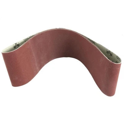 4" x 36" 400 grains rodés à plat joint oxyde aluminium bande abrasive 2pcs - Photo 1/4