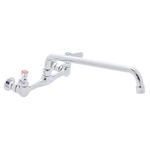 Commercial Kitchen Sink Faucet - No Lead 8" Center Wall Mount Utility Sink Fa... - Picture 1 of 7
