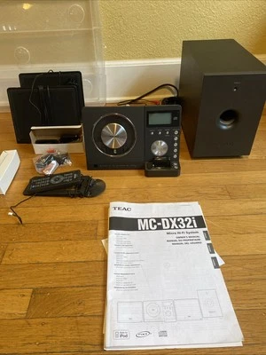 TEAC MC-DX32i Ultra Thin Hi-Fi System CD Player Speakers Sub Remote TESTED - Image 1 of 4