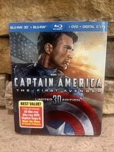 Captain America The First Avenger Limited 3D Combo Pack Blu-Ray DVD SlipCover - Imagen 1 de 6