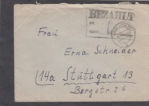 SBZ, Brief mit seltenem "Gebühr bezahlt" Stempel, DÜBEN (Mulde), 1946 - Bild 1 von 2