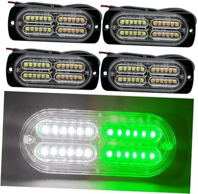 12-24V 24-LED Super Bright LED Emergency Strobe Lights Warning for Green White - Image 1 of 4
