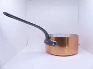 Kupfer-Kochgeschirr Kasserolle 18 cm Made in France Eisenstiel innen Nickel - Bild 1 von 7