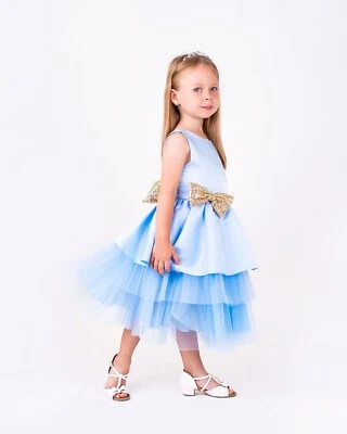 Vestido formal para niños con flores de fiesta de princesa boda dama de honor cumpleaños Foto 1 de 4