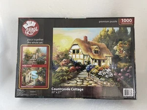 Kings We Cool 1000 Piece Premium Puzzle "COUNTRYSIDE COTTAGE"  20" X 27"! Sealed - Picture 1 of 4