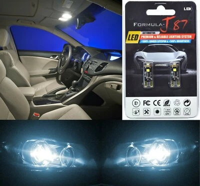 Luz LED de error Canbus 194 blanca 6000K dos bombillas marcador frontal reemplazar JDM Foto 1 de 4