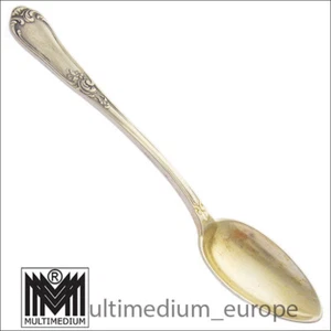 Jugendstil 800 Silber Mocca Löffel Bruckmann Söhne Blume Rocaillen silver spoon - Picture 1 of 4