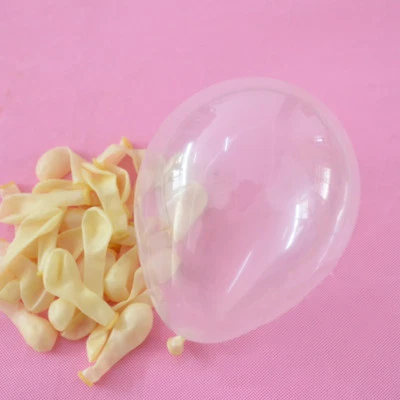 12 inch 100x Clear Pearl Latex Thick Party Balloons 3.2g Helium Floating US - Image 1 of 2