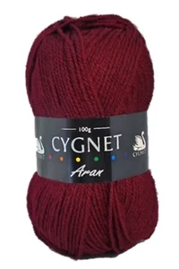 Cygnet Aran Knitting Yarn 100g Acrylic 991 Claret - Picture 1 of 2