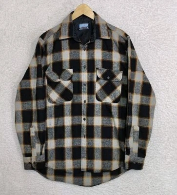 VINTAGE Fieldmaster Shirt Mens Flannel Wool Blend Outdoor Plaid Men's M - Image 1 of 4