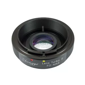 Zhongyi Lens turbo II adapter Reduce Focus Canon FD lens to M4/3(MFT) BMPCC OM-D - Picture 1 of 3